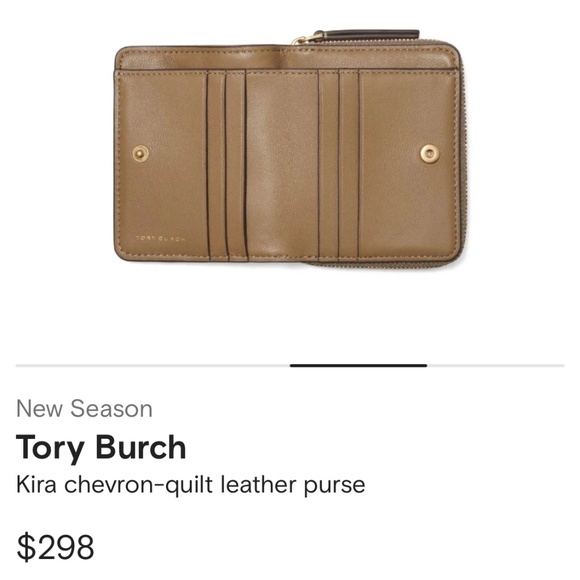 SOLD - BNWT - Authentic - Tory Burch Kira Chevron Lambskin Bifold Wallet - Picture 2 of 5